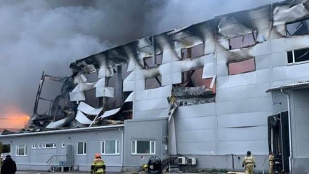 Крупный пожар на складе в подмосковном Жуковском потушен