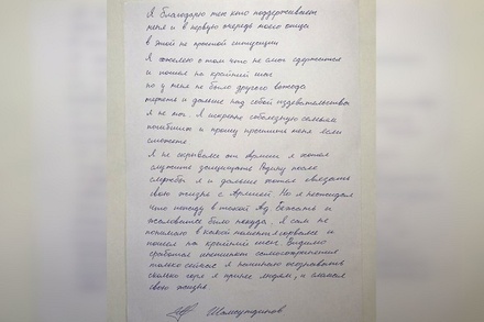Срочник Рамиль Шамсутдинов написал письмо семьям убитых им военнослужащих