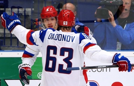 Сборная России громит словенцев на чемпионате мира по хоккею