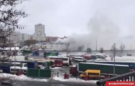 На юге Москвы произошёл крупный пожар