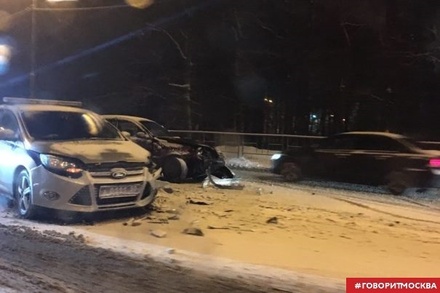 Автомобиль ДПС попал в аварию в Одинцове