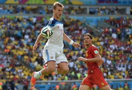Александр Кокорин открыл счёт в футбольном матче против Алжира