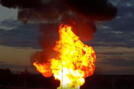 В Якутии воспламенился газопровод