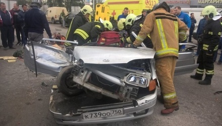 На Новорязанском шоссе в Подмосковье произошла крупная авария