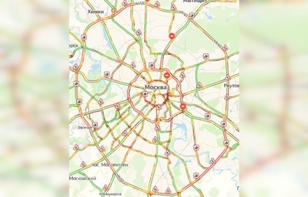 Пробки в Москве достигли 10 баллов