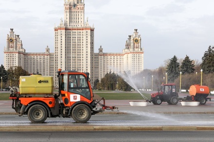 В Москве провели шестую масштабную дезинфекцию