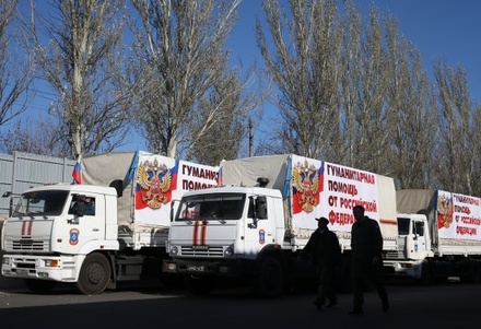 В РФ сформировали очередную колонну с гуманитарной помощью Донбассу