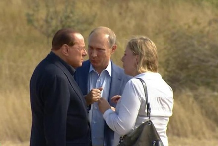 Путин встретился с Берлускони в Крыму