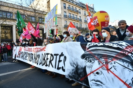 В Париже в митинге против закона о безопасности приняли участие 46 тысяч человек
