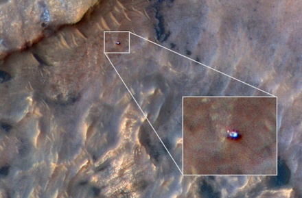 NASA опубликовало фотографию аппарата Curiosity с Марса