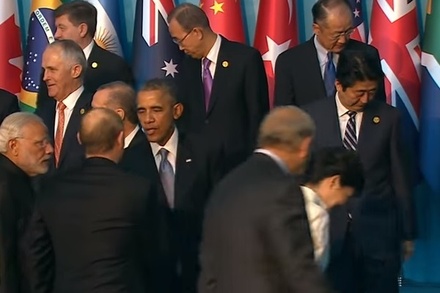 Владимир Путин и Барак Обама пообщались перед открытием саммита G20