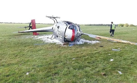 Три человека пострадали при крушении вертолёта в Великобритании