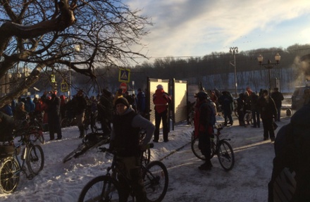В Москве прошёл зимний велопарад