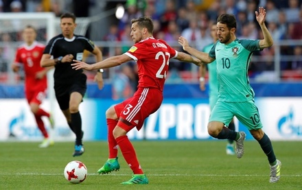Роналду открыл счёт в матче Кубка конфедераций Россия – Португалия