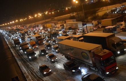 В Москве впервые этой зимой зафиксированы 10-балльные пробки