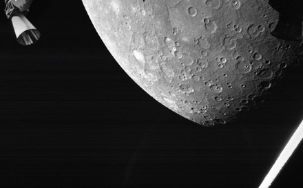 Космический аппарат BepiColombo сделал первый снимок Меркурия