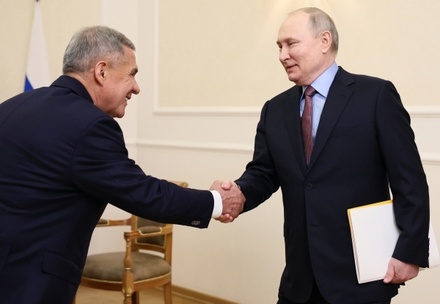 Владимир Путин поблагодарил главу Татарстана за помощь в организации «Игр будущего»