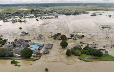 В Японии во время наводнения 25 человек пропали без вести