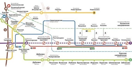 Схемы проезда на время закрытия фиолетовой ветки разместили на экранах метро Москвы
