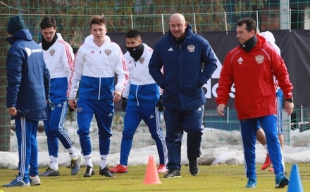 Сборная России провела тренировку перед матчем квалификации Евро-2020