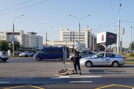 В центре Минска перекрыли автодороги
