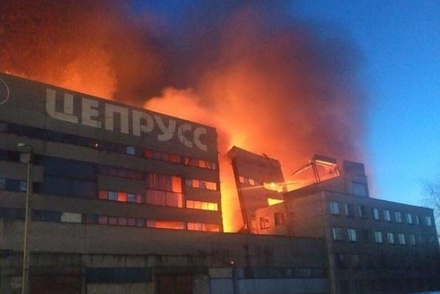 В Калининграде произошёл крупный пожар на заводе «Цепрусс»