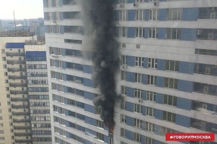 В Северном Чертанове загорелся 39-этажный жилой дом