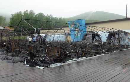 Причиной пожара в палаточном лагере в Хабаровском крае мог стать обогреватель