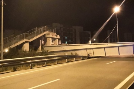 Полиция начала проверку по факту обрушения пешеходного моста во Владивостоке